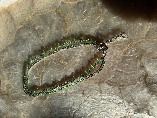 Dainty Beaded Double Strand Anklet