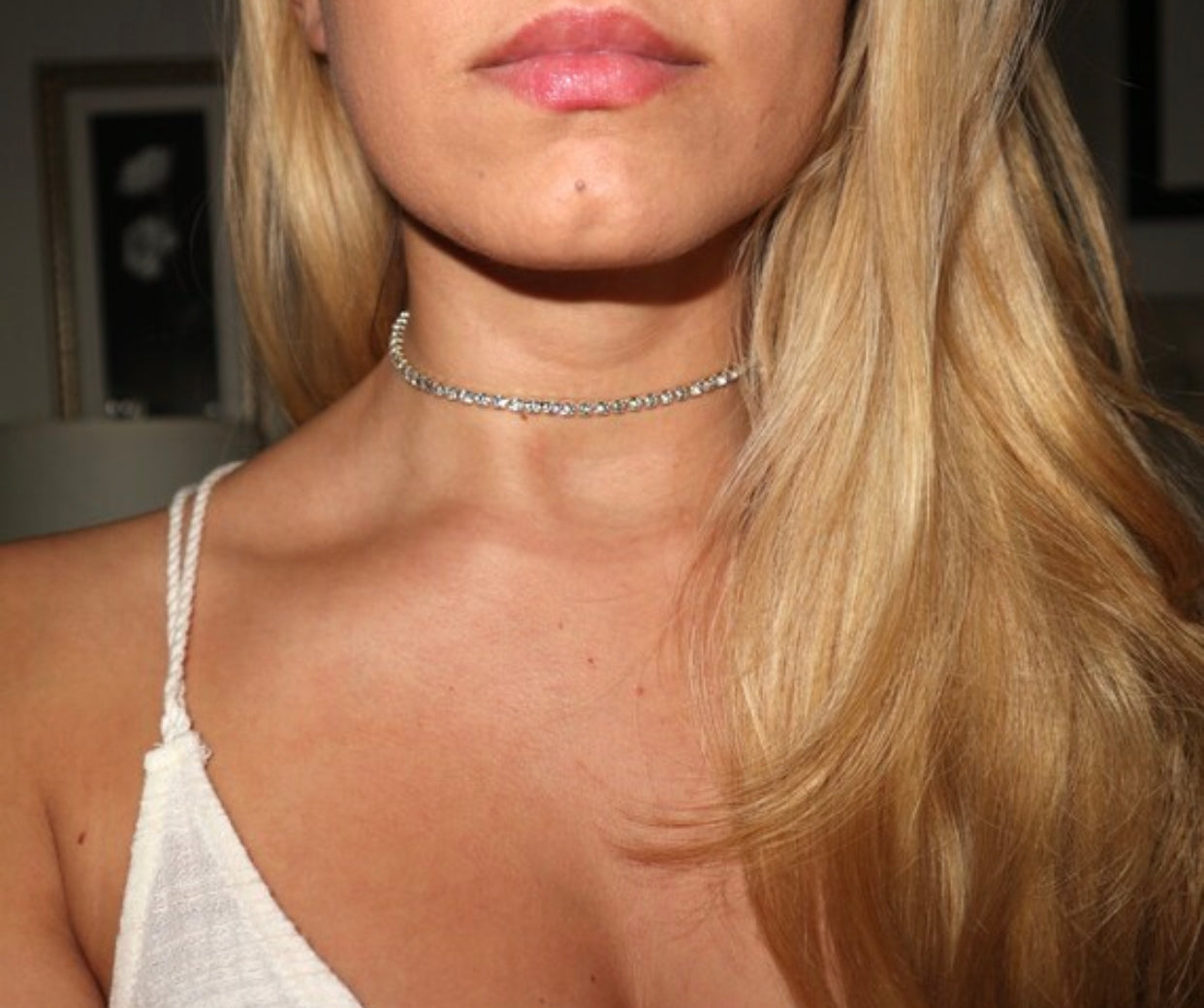 Rhinestone Drop Necklace