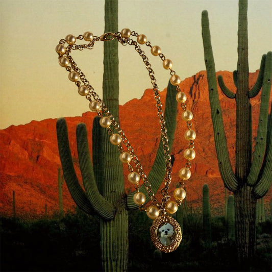 Clutch My Pearls Photo Locket Anklet Edition