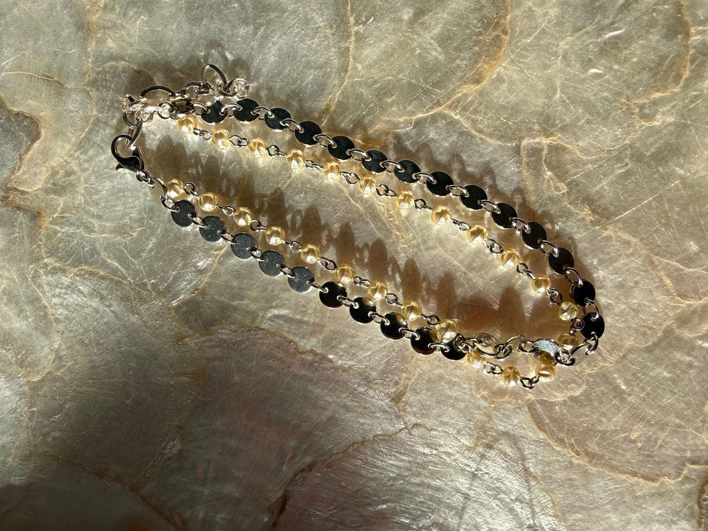 Pearls and Saudade Anklet