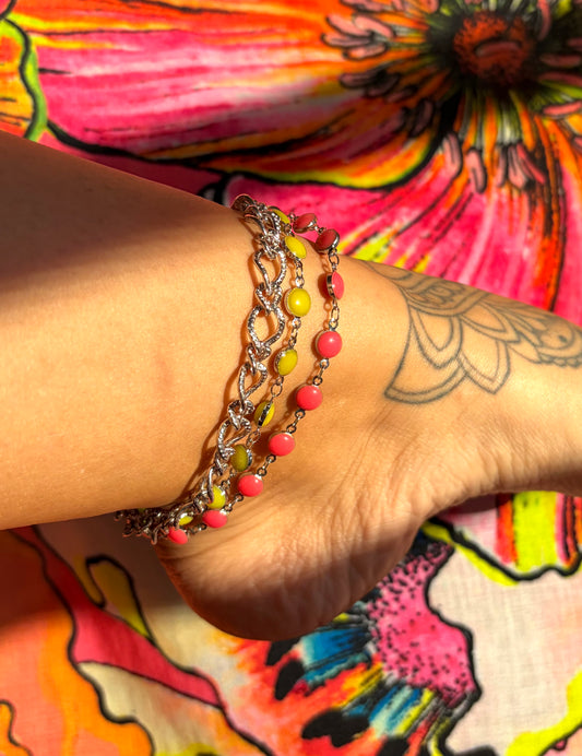 Triple Strand Anklet