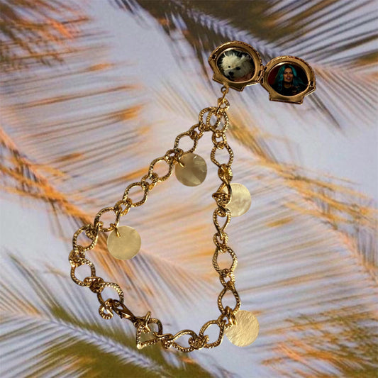 Santa Cruz Photo Locket Anklet