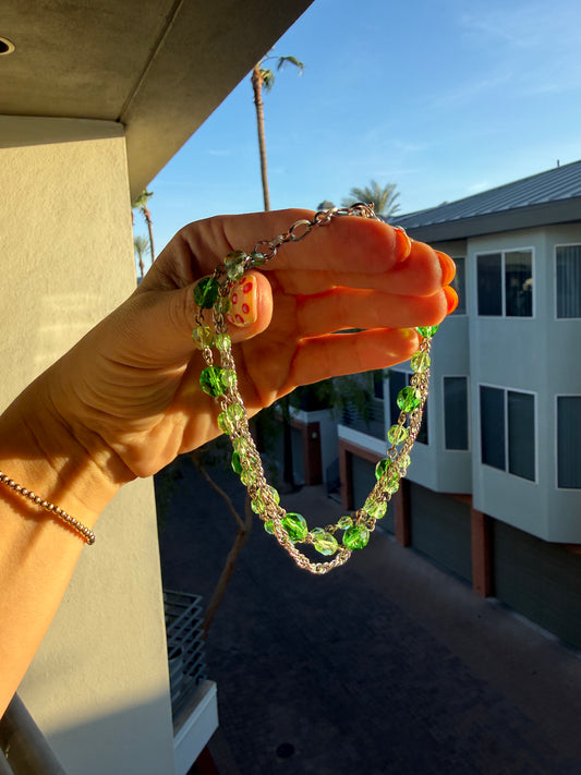 Emerald Garden Trio Anklet