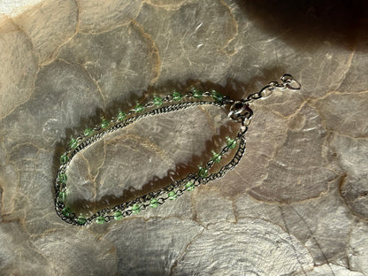 Dainty Beaded Double Strand Anklet