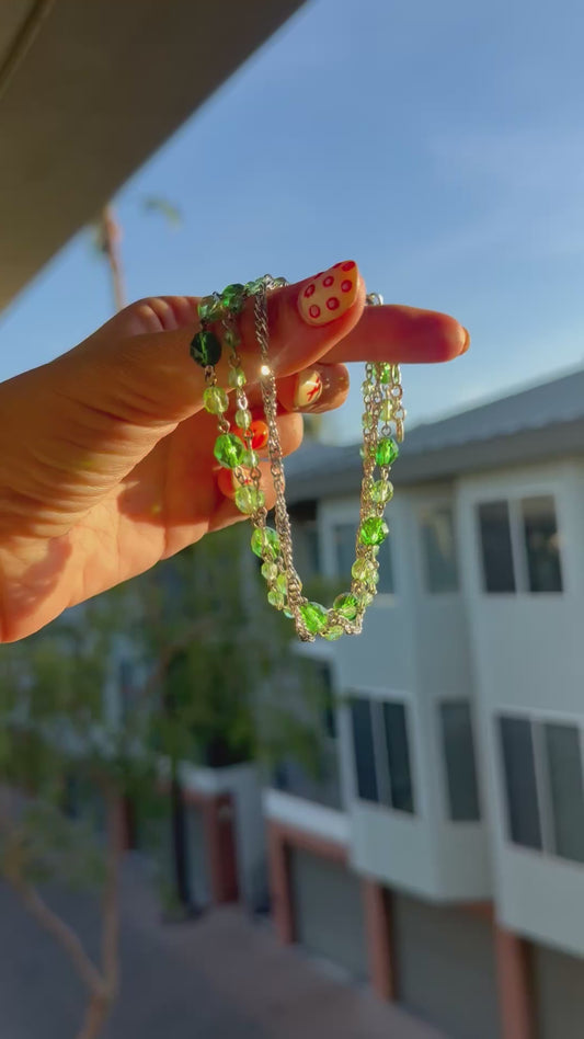 Emerald Garden Trio Anklet