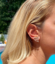 Load image into Gallery viewer, Rhinestone Drip Ear Climber Earrings

