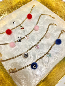 Butterfly Pom Pom Anklets