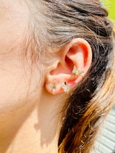 Load image into Gallery viewer, 3 Rhinestone Butterfly Ear Cuffs No Piercing
