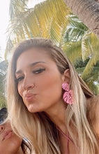 Load image into Gallery viewer, Paradise Pink Palm Earrings
